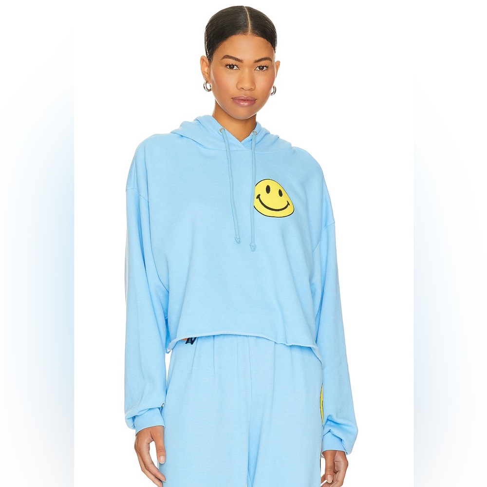 Aviator Nation Smiley Cropped Hoodie